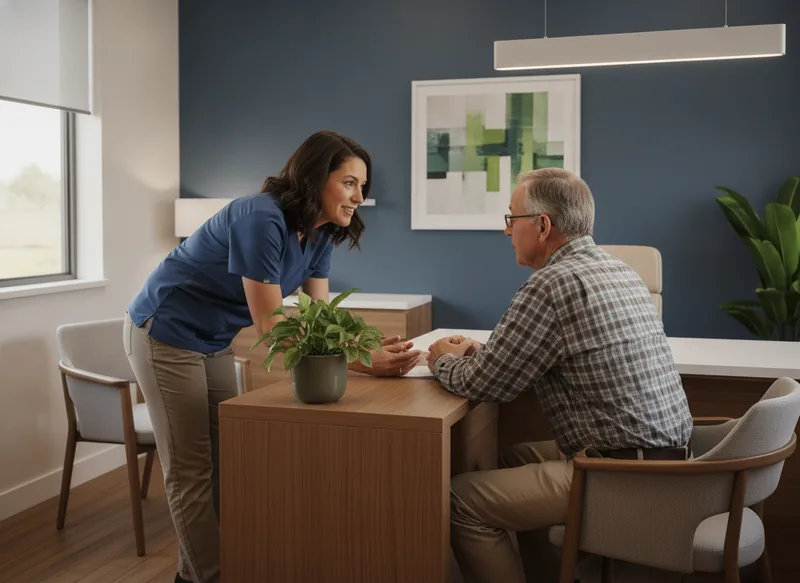 Physician explaining facet joint treatment options during a consultation